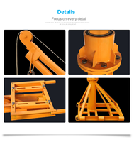 Nouvelle grue de construction électrique fixe de 500 kg pour balcon de toit, portable, légère, rotative, en métal