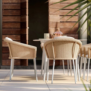 Ensemble <span class=keywords><strong>de</strong></span> mobilier <span class=keywords><strong>de</strong></span> jardin haut <span class=keywords><strong>de</strong></span> gamme <span class=keywords><strong>en</strong></span> <span class=keywords><strong>rotin</strong></span> PE, style pastoral, pour cour, <span class=keywords><strong>table</strong></span> et chaises, balcon, extérieur, imperméable, protection solaire, chaises <span class=keywords><strong>de</strong></span> jardin - Product Image 6