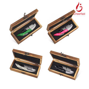 Emballage en résine de différentes couleurs Ouvre-bouteille de clé de vin Tire-bouchon à vin Boîte cadeau Noir Tire-bouchon multifonction de luxe personnalisé - Product Image 1