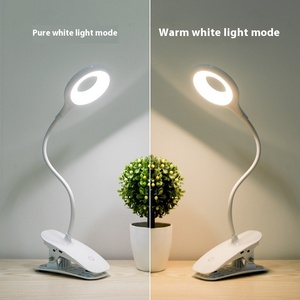 <span class=keywords><strong>Lampe</strong></span> de bureau LED moderne avec réglage à plusieurs niveaux Clip-On rechargeable à économie d'énergie pour étude pour salle de lecture - Product Image 3