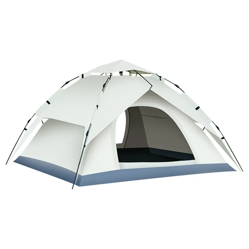 Utdoor-tienda plegable totalmente automática para acampar, carpa impermeable de doble capa con apertura rápida para 3-4 personas