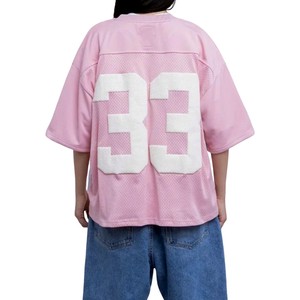 Magliette Sportive <span class=keywords><strong>Personalizzate</strong></span> con Stampa, Traspiranti, Scollo a V, Oversize, Stile Calcio Retrò, Unisex, Vestibilità Ampia, Taglio Corto, in Rete - Product Image 2