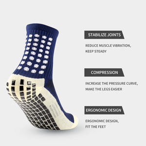 Chaussettes de sport antidérapantes pour le football, mi-mollet, en polyester, pour jeunes, couleur unie, origine Zhejiang 91521 - Product Image 2