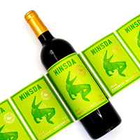 Etiqueta de Vino Personalizada con Impresión en Rollo, Lámina Dorada de Lujo, Vinilo Ecológico, Etiqueta de Embalaje Vintage en Relieve para Botellas de Vino y Cerveza