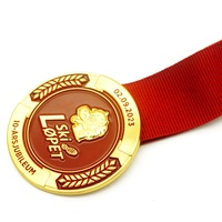 Concevez votre propre médaille de récompense 3D en alliage de zinc doré, personnalisable, pour la course, le sport, les enfants, gravée, en gros