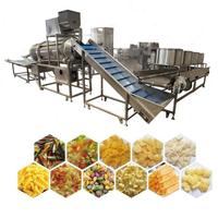 Chaîne de production de machines à frire automatiques CE pour snacks croustillants 3D, chips, aliments soufflés et craquelins de crevettes