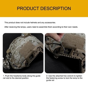 Lampe de signalisation de survie pliable pour la chasse et la pêche en plein air, lampe tactique pour casque, 4 modes, vert, rouge, blanc, IR, lampe pour casque - Product Image 6