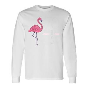 <b>Flamingo</b> 70th Birthday Long Sleeve T-<b>Shirt</b> Adult Unisex Crew Neck Digital Printing Party Celebration <b>Shirt</b> - Product Image 1
