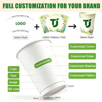 Gobelet en papier jetable personnalisé de 32 oz, grand format, écologique, à paroi simple, pour boissons chaudes, café