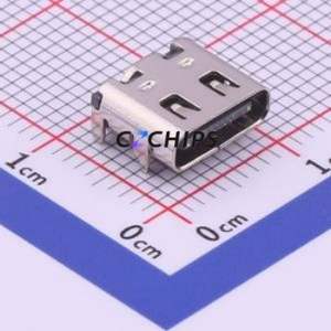 KH-TYPE-C-16P-T USB Connector SMD Connector ( Connector Type: Type-C )( Gender: Female )( Mounting Type: Horizontal Mount ) - Product Image 1