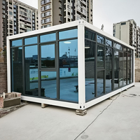 Conception résistante aux intempéries, respirante, de forme rectangulaire, maison préfabriquée modulaire en acier, mini-maison conteneur