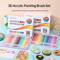 Coffret Cadeau Stylos Gel Acrylique 3D Lan Guo – Grande Capacité, 36 Couleurs pour Journalisation, Esthétique Élevée