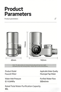 Purificatore d'Acqua Digitale con Display Intelligente, <span class=keywords><strong>Filtro</strong></span> a Carbone Attivo UV per <span class=keywords><strong>Bagno</strong></span> e Cucina, Materiale Plastico - Product Image 2