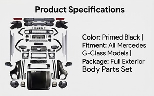 Kit carrosserie complet en polypropylène poli pour Classe G63 2002-2018 et G63 2019, installation facile, W464. - Product Image 4
