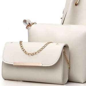 Ensemble de 3 sacs fourre-tout à pompons pour femme, sac à bandoulière grande capacité, élégant, de luxe, en cuir PU, pour soirée et bureau - Product Image 5