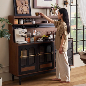 French Retro Solid Wood <b>Sideboard</b> 1.5M With Drawers Moisture Proof Storage Cabinet For Dining Room - Product Image 3