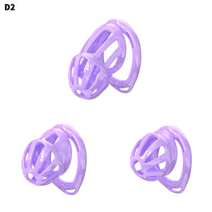 Jaula de Castidad YPM para Pene, Impresión 3D, Resina Negra y Rosa, con 6 Anillos de Diferentes Tamaños, Arnés, Mini Candado de Plástico, Trans <span class=keywords><strong>Love</strong></span> - Product Image 1