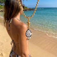 Custom Jewelry Stainless Steel Teardrop Zirconia Pendant Necklace Gold Bead Chain Waterproof Hypoallergenic Tarnish Resistant