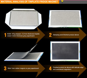 Fabrikant Maken <span class=keywords><strong>Machine</strong></span> Kit Blikken Koelkast Magneet Component 80*53 90*65Mm Blanco Tin Metalen Koelkast Magneet - Product Image 4