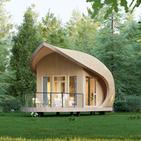 Maisons de vacances Maison préfabriquée prête à l'emploi avec 1 chambre à coucher Maisons modulaires préfabriquées Maison conteneur Capsule