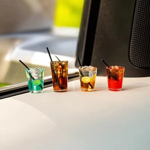 Funny Mini Drink Cup <b>Car</b> <b>Ornaments</b> Cute Simulation Iced Americano Iced Tea Drink <b>Car</b> Center Console Decorations Diy Crafts Gifts - Product Image 4