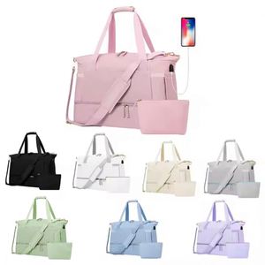 Large Capacity Custom Logo Sports <b>Gym</b> Bag Dry Wet Separation Yoga Bag for Women Waterproof Travel <b>Tote</b> Bag With USB - Product Image 1
