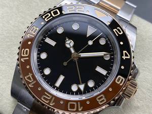 Montre GMT de qualité supérieure, mécanique, 40 mm, acier 904L VS Factory, mouvement ETA 3285, 126711, poids 172 g, bicolore or rose. - Product Image 2
