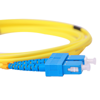 Kabel Patch Fiber Single Mode G657A1/A2 SC UPC-SC UPC Duplex 3.0mm untuk Penggunaan Dalam Ruangan FTTH, Kompatibel dengan Jaringan 5G