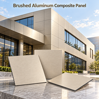 Panneau composite en aluminium brossé 4 mm 1220x2440 mm en or pour les murs des halls d'ascenseurs