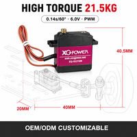 Servomoteur à couple élevé XQ POWER XQ-S3218M 20KG en aluminium pour coque intermédiaire, étanche PWM, pour RC, vente en gros OEM