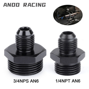 Conector automotriz AN6 a AN8 14NPT, adaptador de sistema hidráulico de aleación de aluminio negro para modificación automotriz - Product Image 4