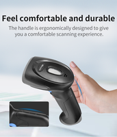 Lecteur de codes-barres sans fil 2D QR Code compatible avec Windows, Mac, Android, Linux, PC, POS, scanner de codes-barres sans fil 2.4G