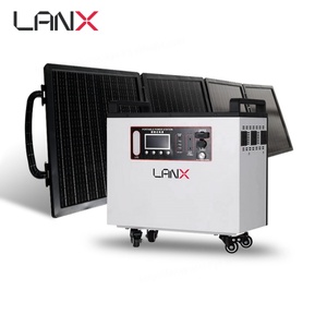 Tiếng ồn thấp công suất cao năng lượng mặt trời hệ thống năng lượng sắt LiFePO4 2200W 3000W Hệ thống lưu trữ năng lượng với bánh xe ngoài trời năng lượng mặt trời nhà máy điện - Product Image 1