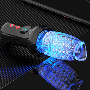 Copa de Masturbación Eléctrica Giratoria Inteligente con Pantalla Digital de Silicona ABS, 9 Frecuencias Telescópicas, 100% Impermeable, Vagina Realista - Product Image 1