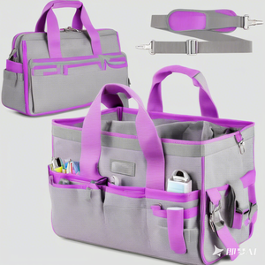 Free sample Gardening Tote Bag Deluxe <b>Garden</b> <b>Tool</b> <b>Storage</b> Bag Wear-resistant Reusable Home Organizer with Pockets - Product Image 2