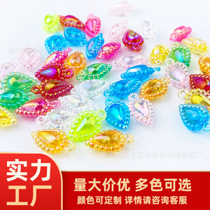 Colgante acrílico iridiscente en forma de lágrima de 12 mm, accesorios de joyería DIY para collares, pendientes y manualidades. - Product Image 5