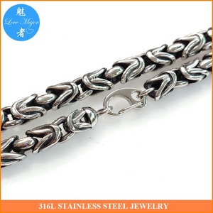 Collana di gioielli in acciaio inossidabile a catena pesante di <span class=keywords><strong>Design</strong></span> bizantino classico antico per uomo e donna - Product Image 5