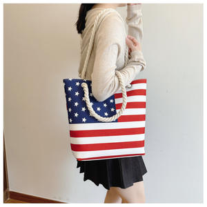 Nuevo bolso de hombro con estampado de lona, estilo moderno, bolso de mano suave con cierre de cremallera para todas las estaciones - Product Image 6