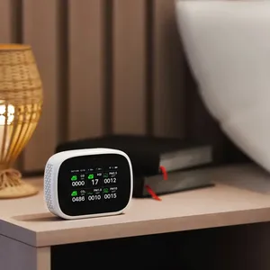 Détecteur de Qualité de l'Air WiFi Étanche IP65 Moniteur 11-en-1 PM2.5 O2 CO TVOC HCHO Capteur NDIR Testeur d'Air Intelligent pour la Maison Chine Continentale - Product Image 4