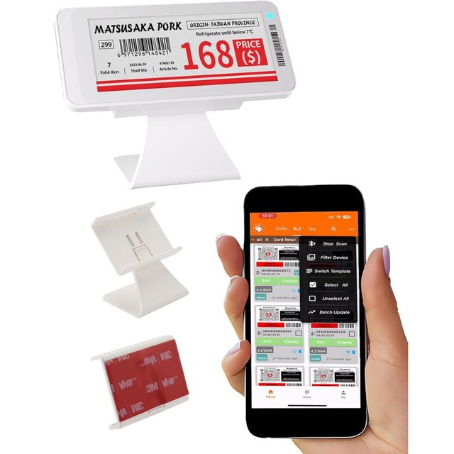 Wholesale One-stop Digital Price Tag Esl System E-Ink Tag Electronic Shelf Labels for Pharmacy Hospital