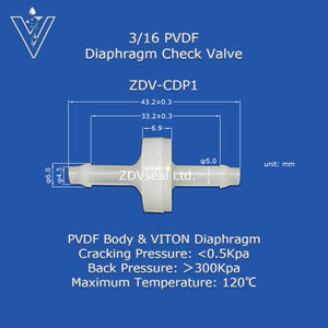 Système de générateur d'ozone ZDVseal DIY 3G avec clapets <span class=keywords><strong>anti</strong></span>-<span class=keywords><strong>retour</strong></span> PVDF 3/16 pouces diaphragme FKM - Product Image 3