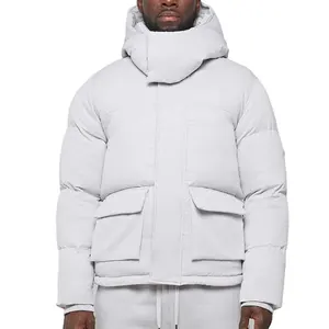퍼퍼 자켓 남성 패션 새로운 디자인 겨울 퍼퍼 카고 포켓 코트
