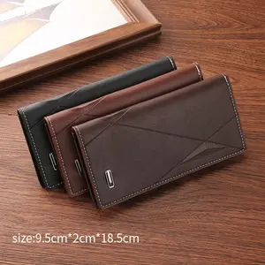 Large Capacity Men Card Holder Wallet Pure Color Slim Wallet For Men Hold By Hand Man Wallet carteras mujer