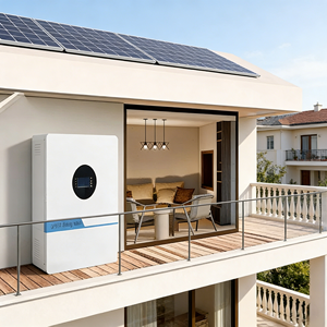 แบตเตอรี่สำรองพลังงานแสงอาทิตย์ติดผนังสำหรับบ้าน 51.2V 314Ah 14kWh-16kWh ลิเธียมไอรอนฟอสเฟต แบบเรียงซ้อนได้ ไฮบริด IP54 - Product Image 3