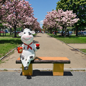 Offre Spéciale Grande Chaise En Forme De Vache Sculpture Premium Résine Animal Siège <span class=keywords><strong>Jardin</strong></span> Extérieur Banc Décoratif Patio <span class=keywords><strong>Jardin</strong></span> Déco - Product Image 3