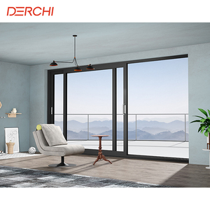 DERCHI Residential House Commercial Heavy Duty Thermal Break Automatic Sliding Door Aluminum Patio Glass Door - Product Image 1