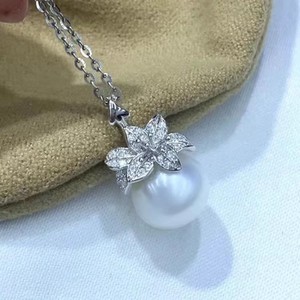 ตัวจับจี้เงินแท้ S925 รุ่น 3973DIY สำหรับใส่ลูกปัดกลมขนาด 10-13 มม. อุปกรณ์ทำสร้อยไข่มุก DIY ตัวจับจี้หยก - Product Image 3