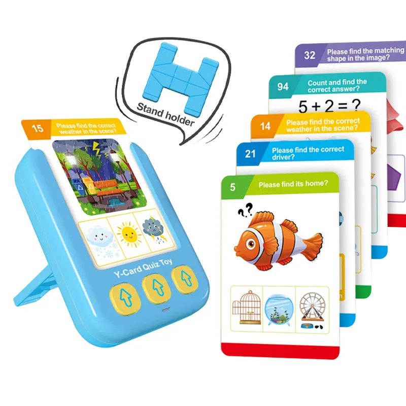 Samtoy-Tarjeta educativa cognitiva de 55 puntos, máquina de lectura de juguete, tarjeta Flash parlante, juguetes de aprendizaje con cambio de idioma