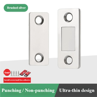 Cierres Magnéticos Ultrafinos de Acero Inoxidable Modernos para Gabinetes y Cajones, Adhesivo de Doble Cara para Bricolaje, para Cocina, Sala de Estar y Almacén