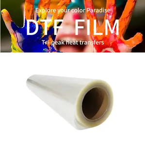Toptan 2 rulo streç film-Üç tepe çift taraflı kaplama 60cm * 100 metre 2 başına karton PET DTF FILM DTF baskı FILM